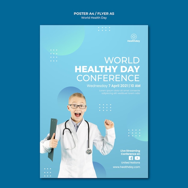 Free PSD world health day flyer template