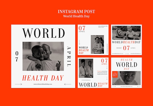 Free PSD world health day instagram posts