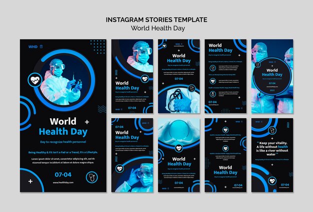 World health day instagram stories template