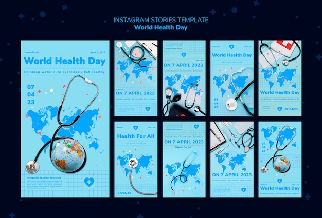 Free PSD world health day instagram stories