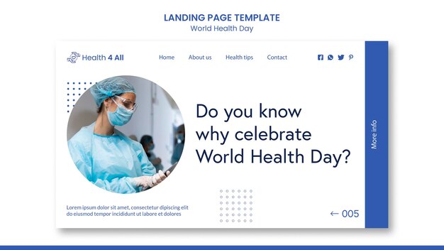 World health day landing page