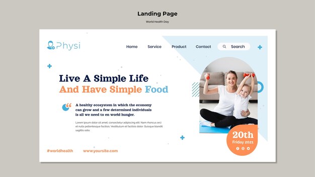 World health day landing page