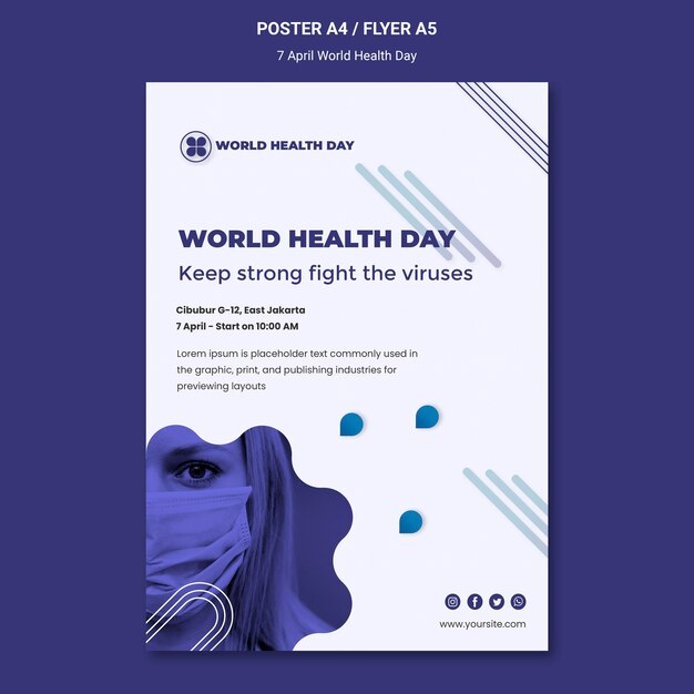 world health day poster template