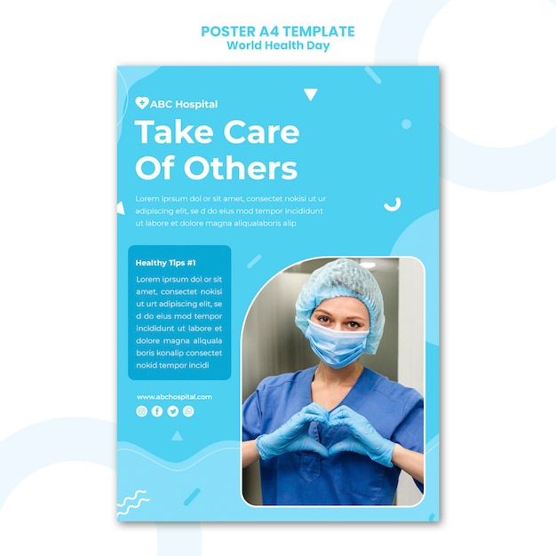 World health day poster template