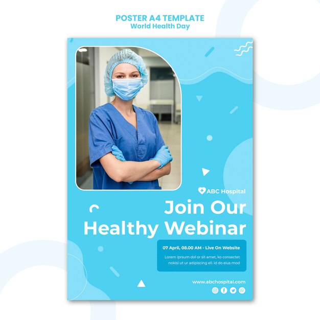 World health day poster template