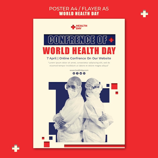 Free PSD world health day poster template