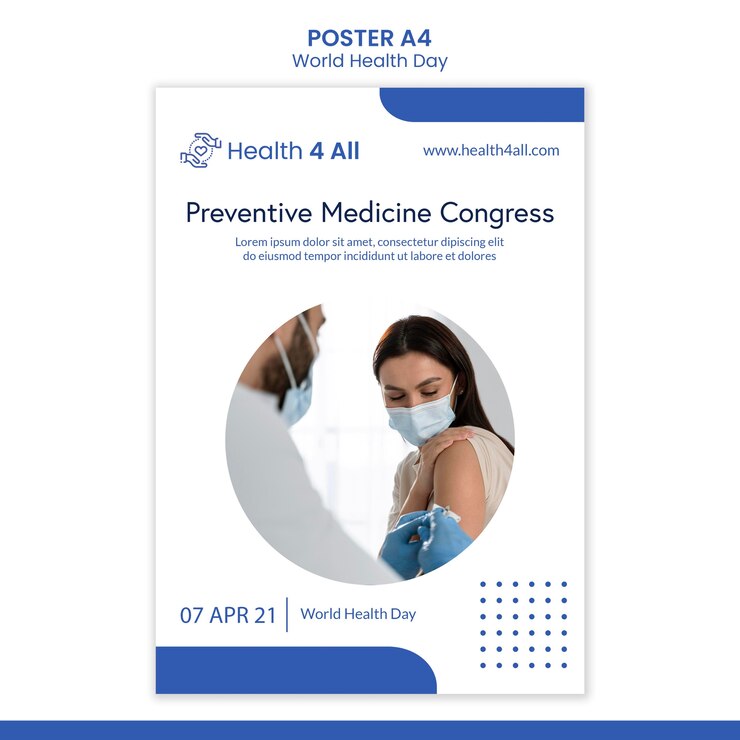 Free PSD world health day poster