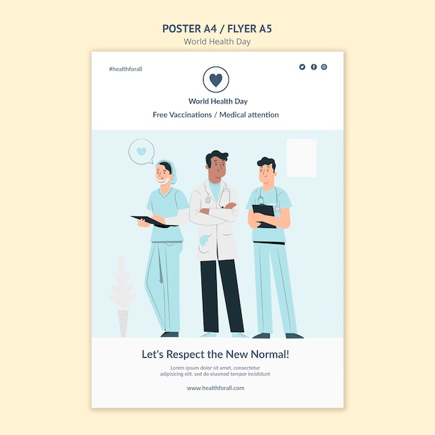 Free PSD world health day print template