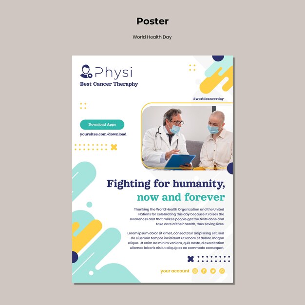 World health day print template