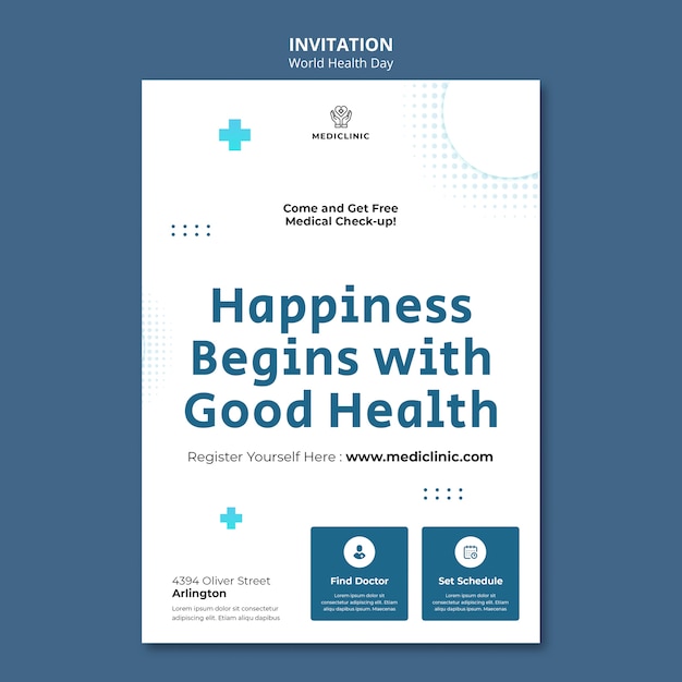 Free PSD world health day template design