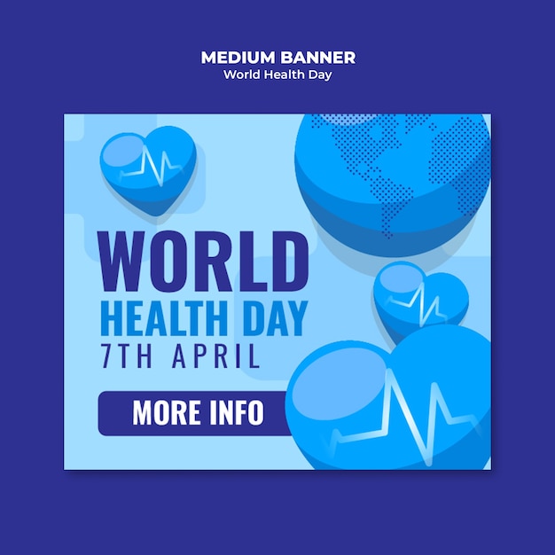 Free PSD world health day template design