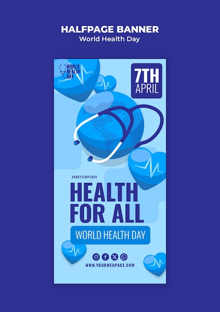 Free PSD world health day template design