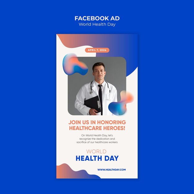 Free PSD world health day template design