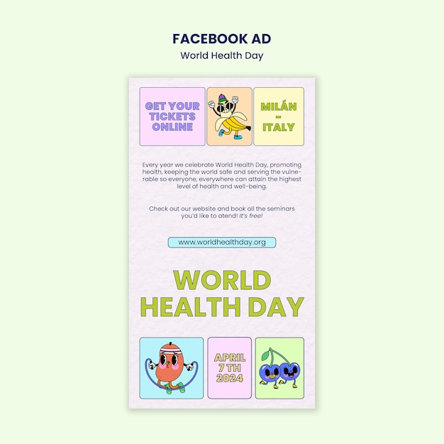 Free PSD world health day template design