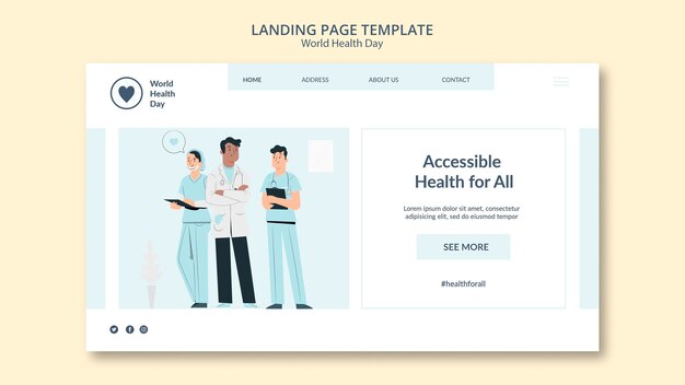 World health day web template