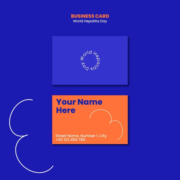 World hepatitis day business card template