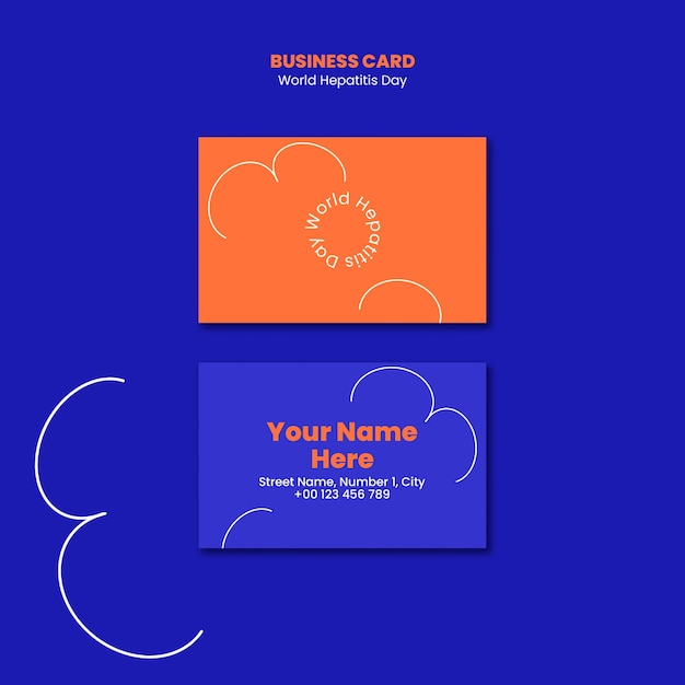 World hepatitis day business card template