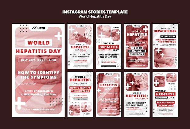 無料PSD 世界肝炎デーのinstagramストーリーテンプレート