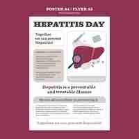 Free PSD world hepatitis day poster template