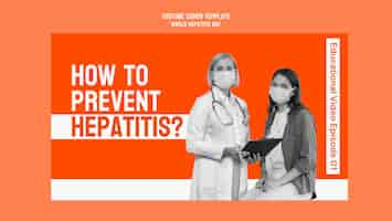 Free PSD world hepatitis day template design