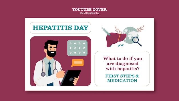 World hepatitis day youtube cover template