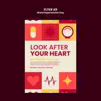 Free PSD world hypertension day awareness template