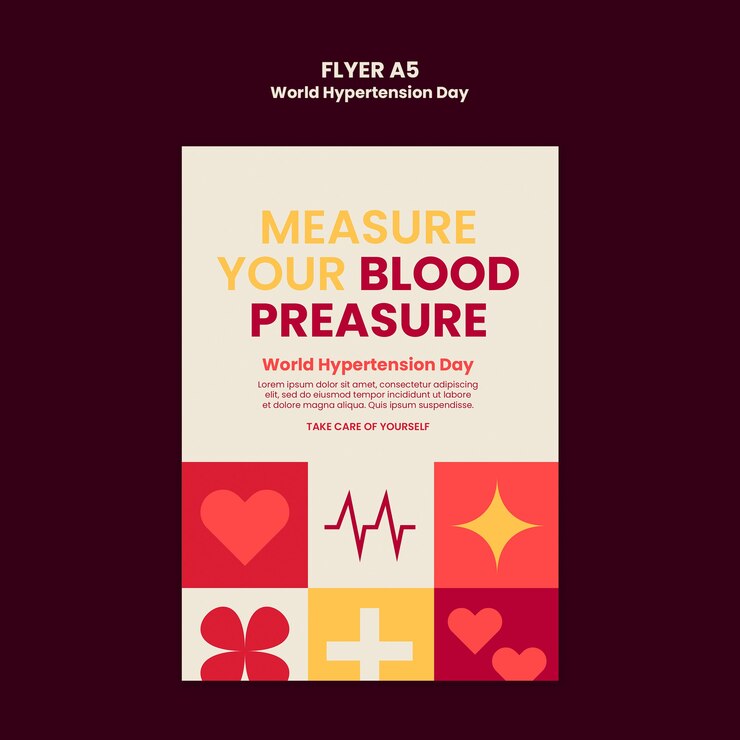 Free PSD world hypertension day awareness template