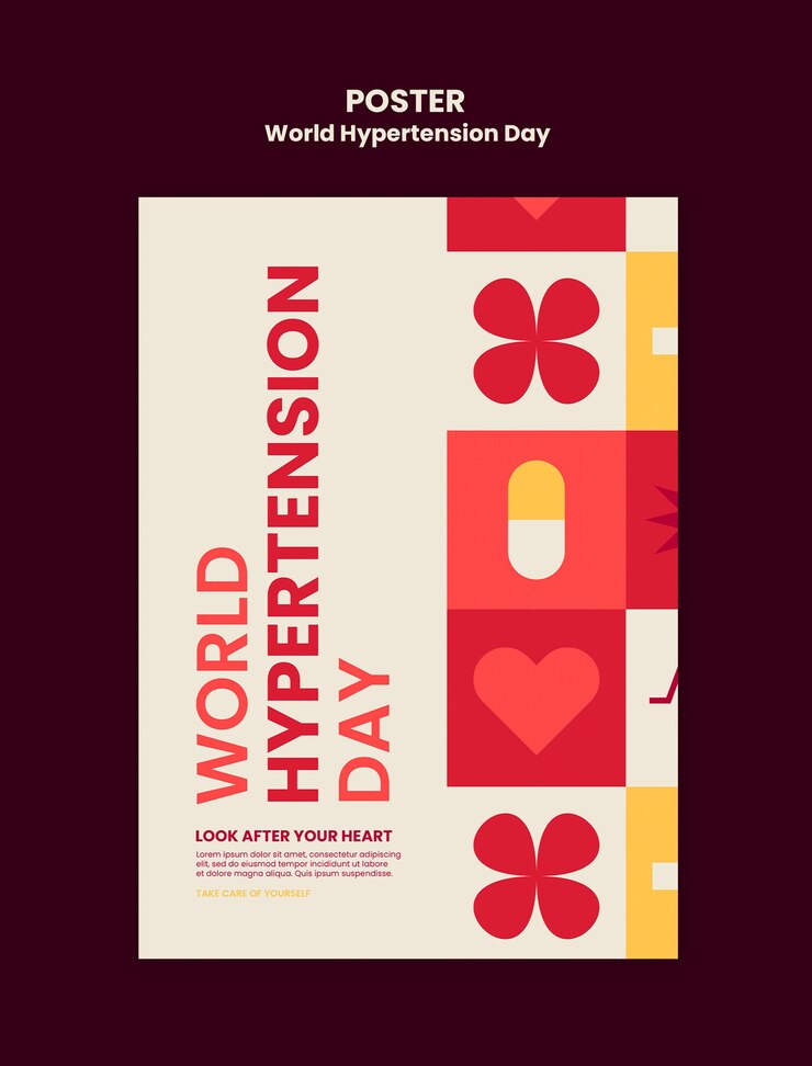 Free PSD world hypertension day awareness template