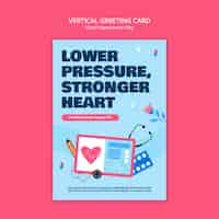 Free PSD world hypertension day template design