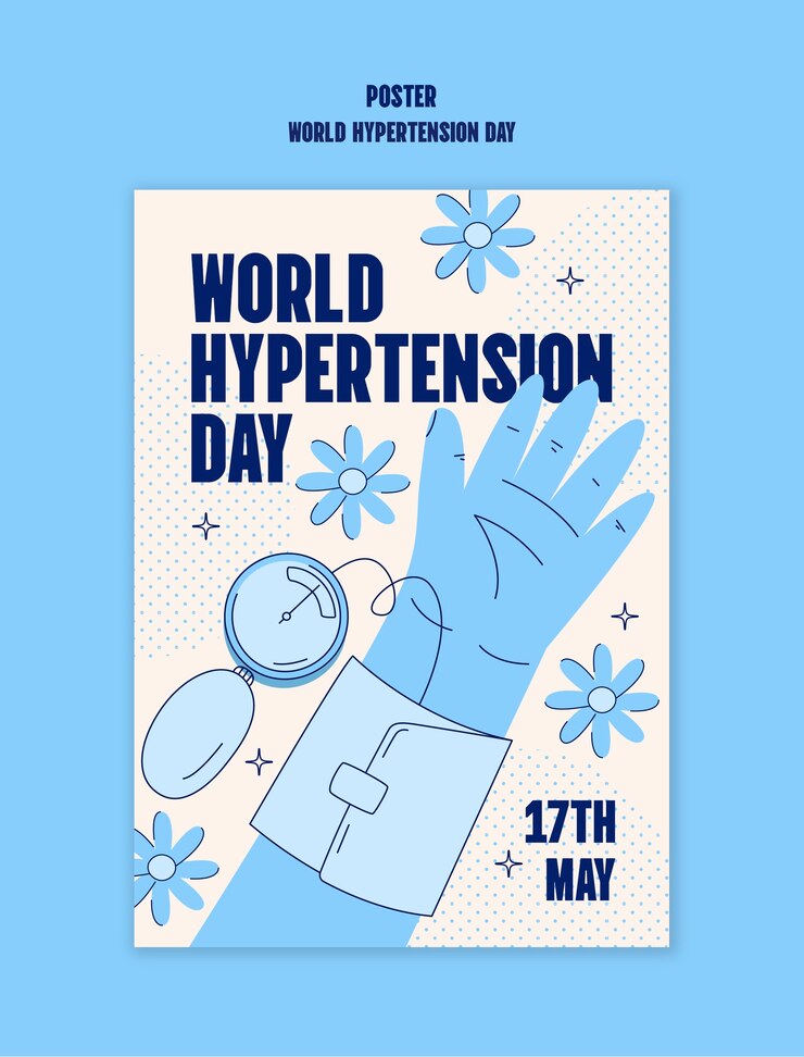 Free PSD world hypertension day template design