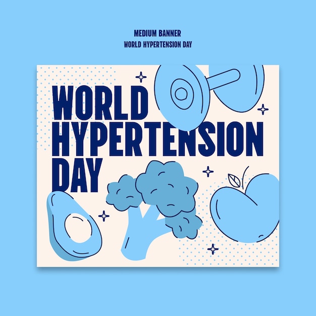 Free PSD world hypertension day template design