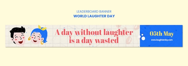 Free PSD world laughter day banner template