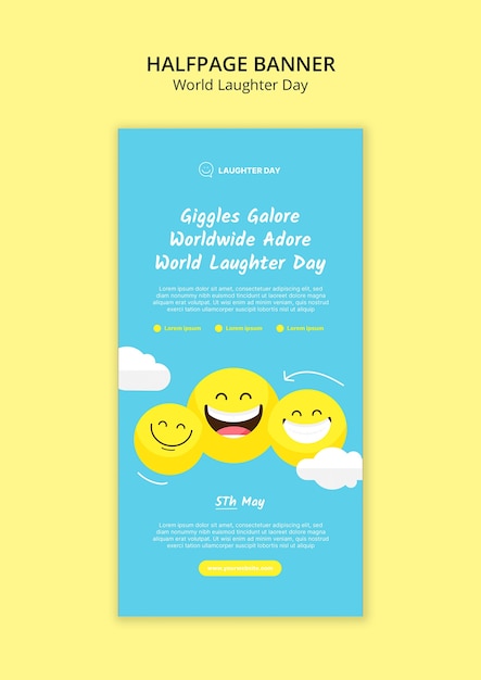 World laughter day celebration banner  template