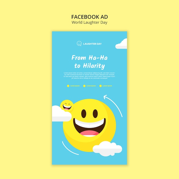 World laughter day celebration facebook template