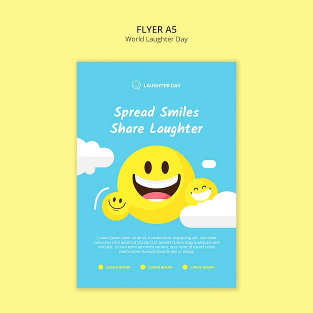 Free PSD world laughter day celebration poster template