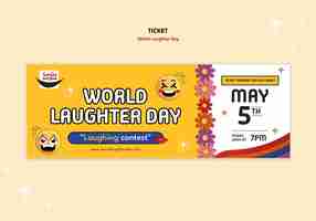 Free PSD world laughter day template design