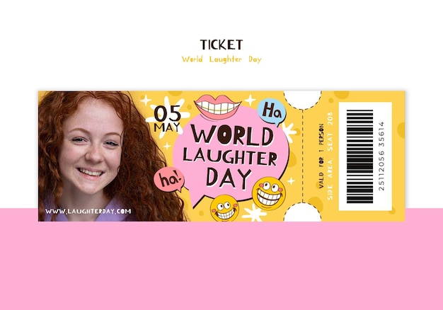 Free PSD world laughter day template design