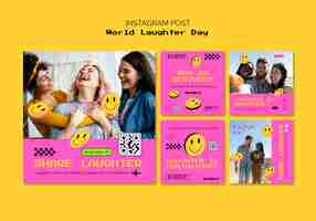 Free PSD world laughter day template design