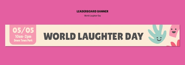 Free PSD world laughter day template design