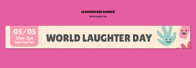 Free PSD world laughter day template design