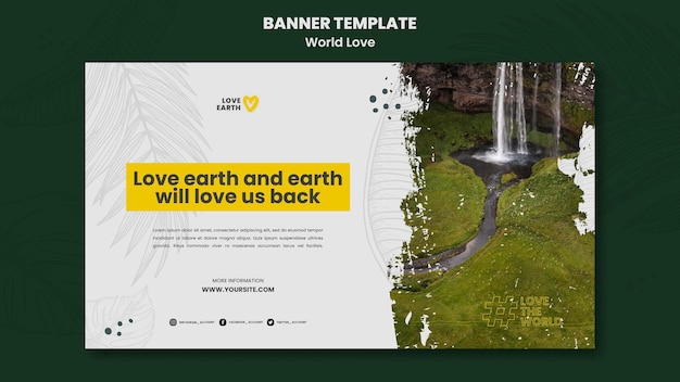 world love banner template