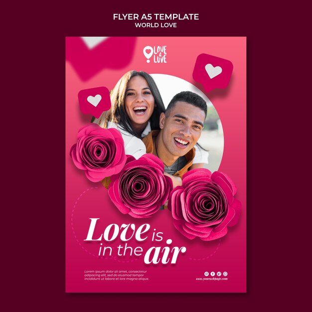 World love flyer design template