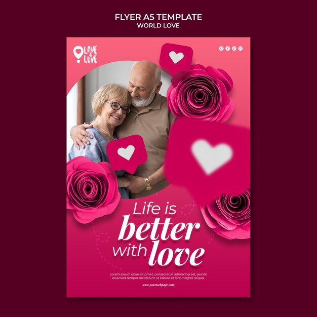 World love flyer design template