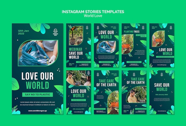 World love insta story design template