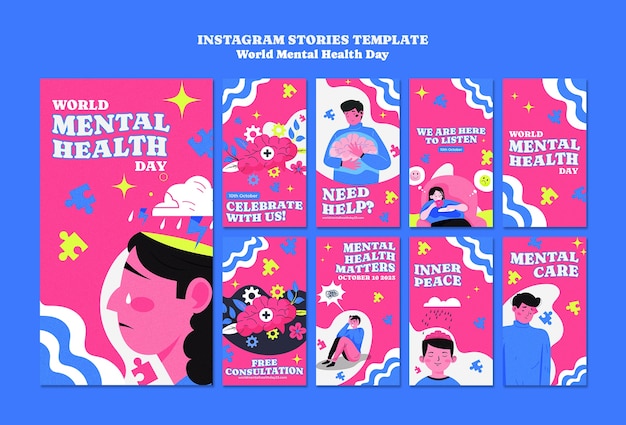 World mental health day  instagram stories