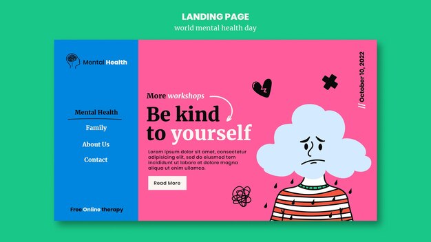 World mental health day landing page