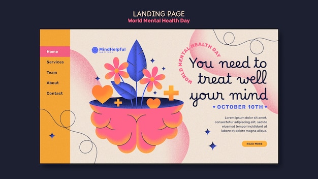 World mental health day landing page