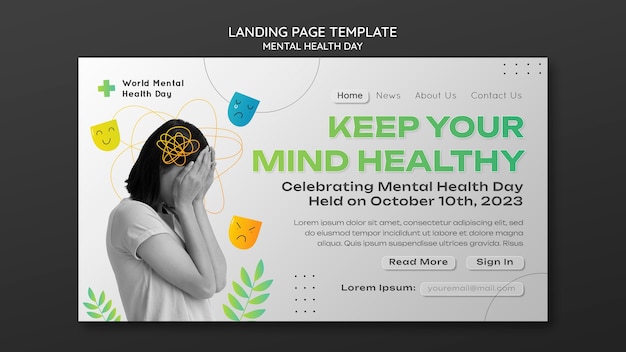 World Mental Health Day Template Design – Free Download