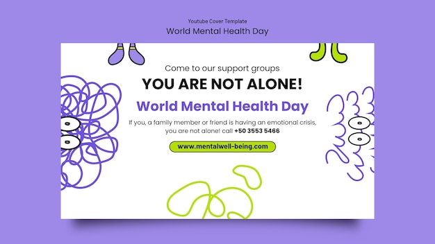 World mental health day template design