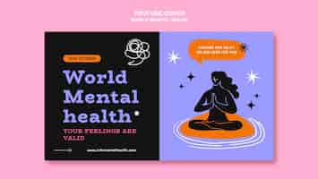 Free PSD world mental health day youtube cover template